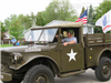 An army vehicle at a parade