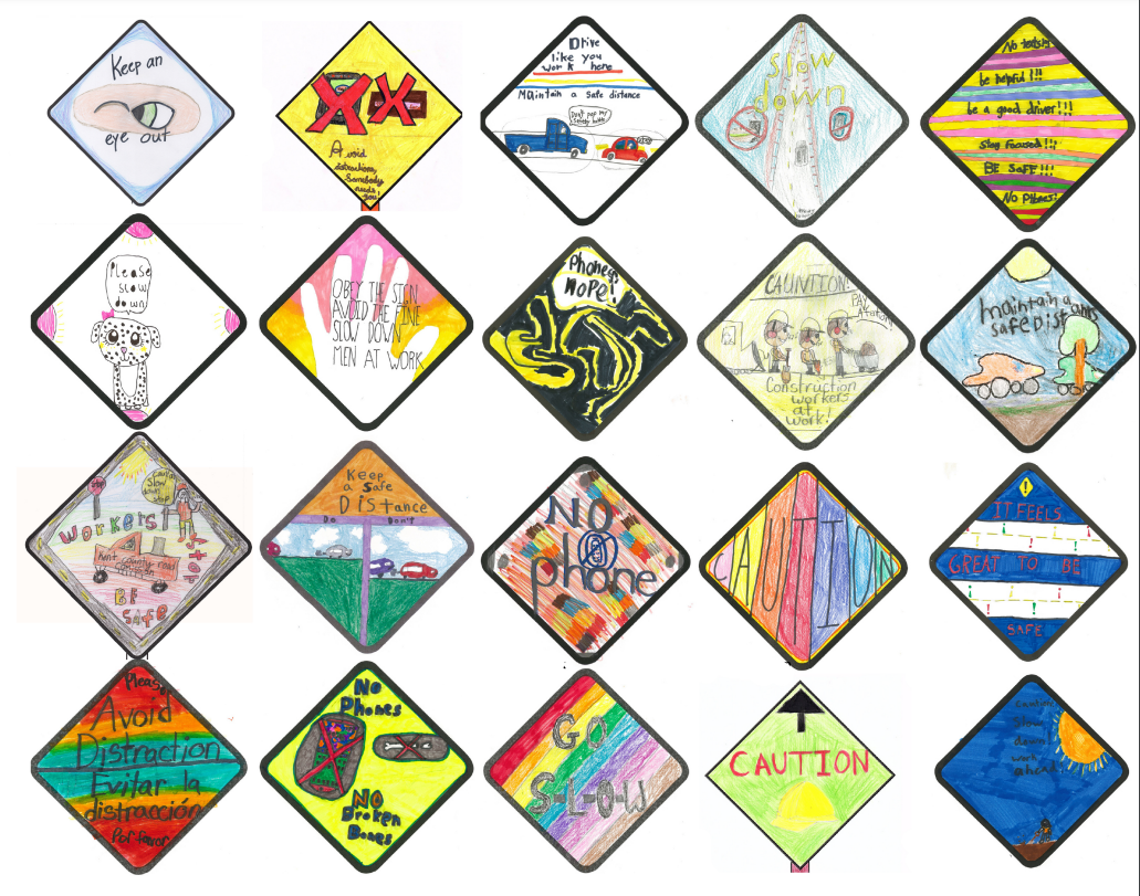 Examples of artwork from 3rd grade students