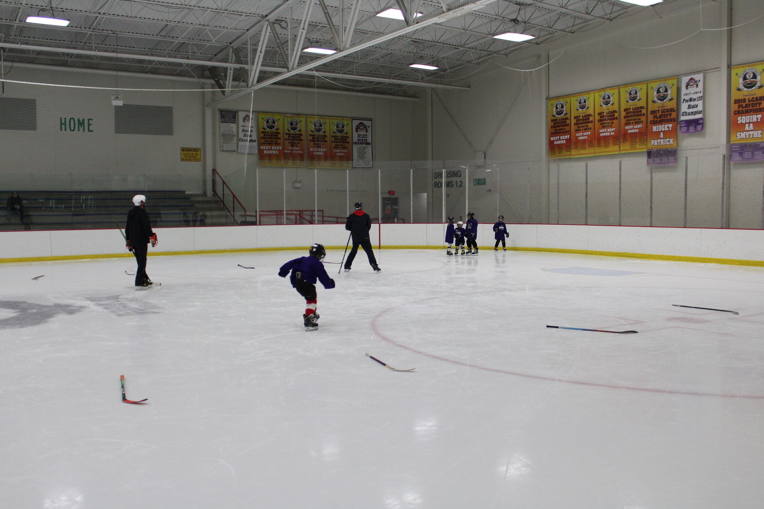 Cross Ice Skate Drill