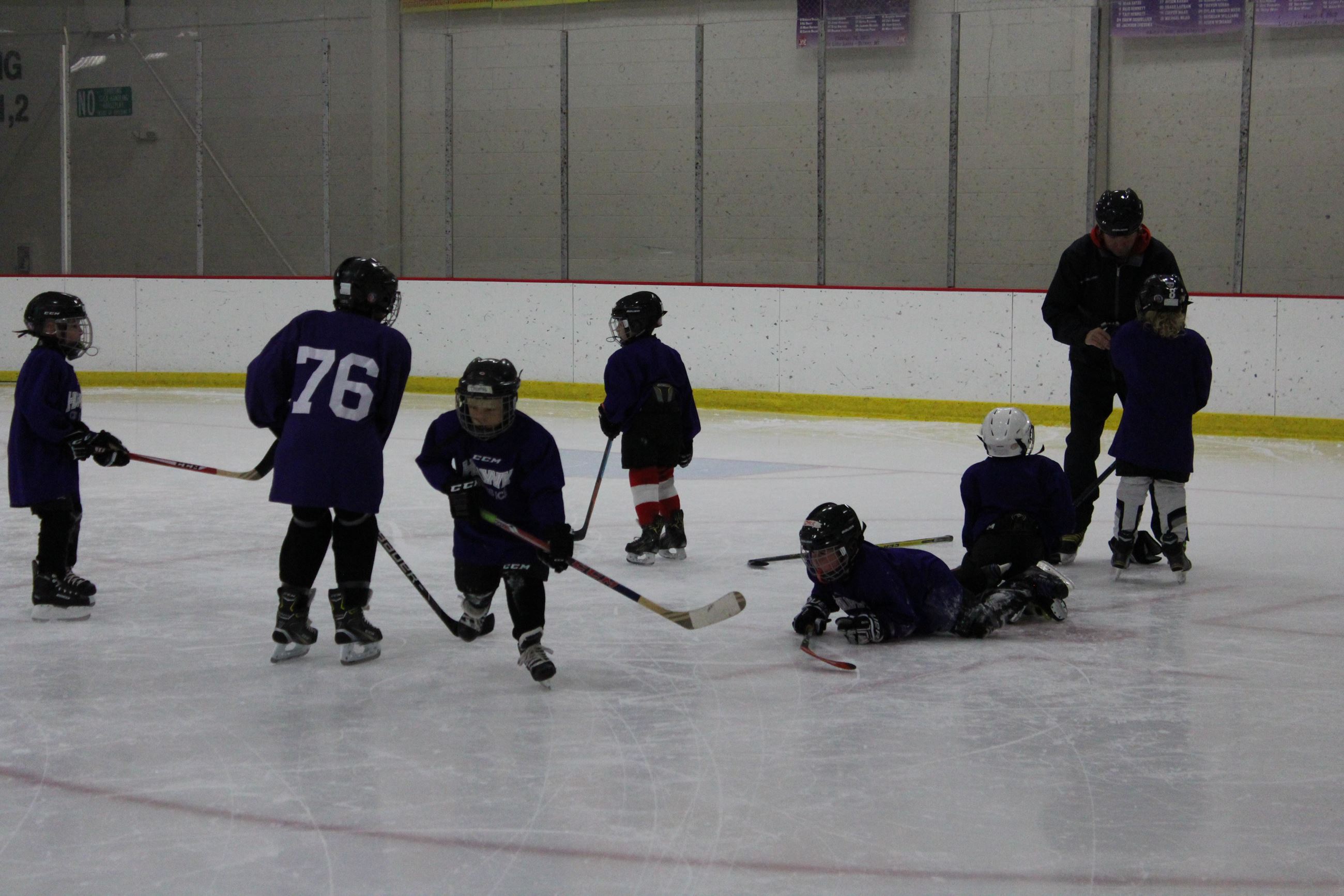 Cross ice at Walker Ice and Fitness Center