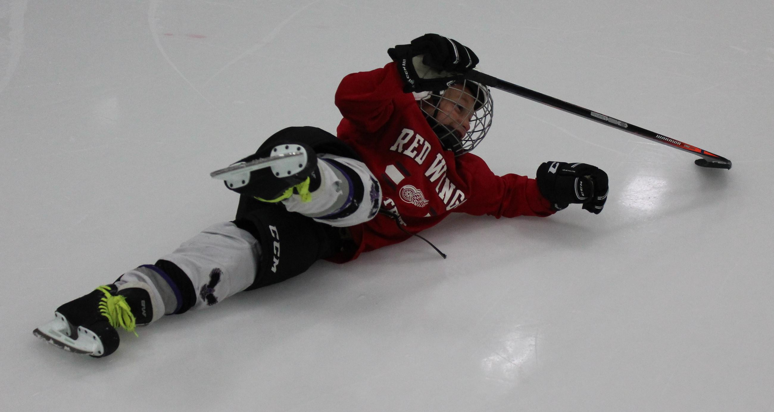 Learning to fall on the ice