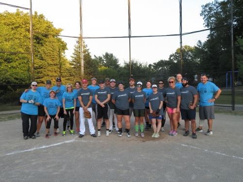 An adult softball team