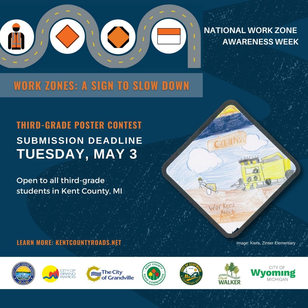 Advertisement for Work Zone Safety Week Poster Contest