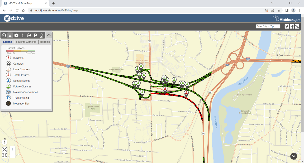 Map of upcoming construction