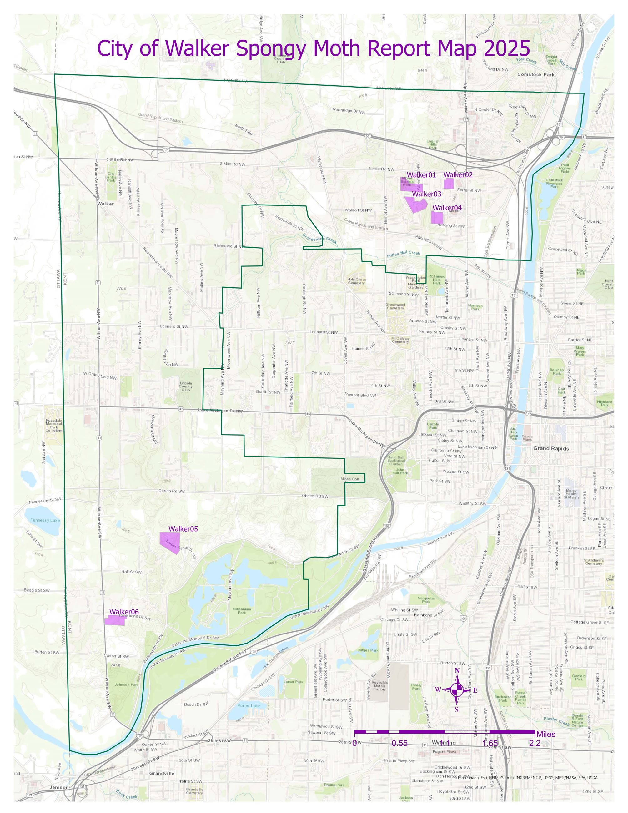 Spongy Moth Treatment Map